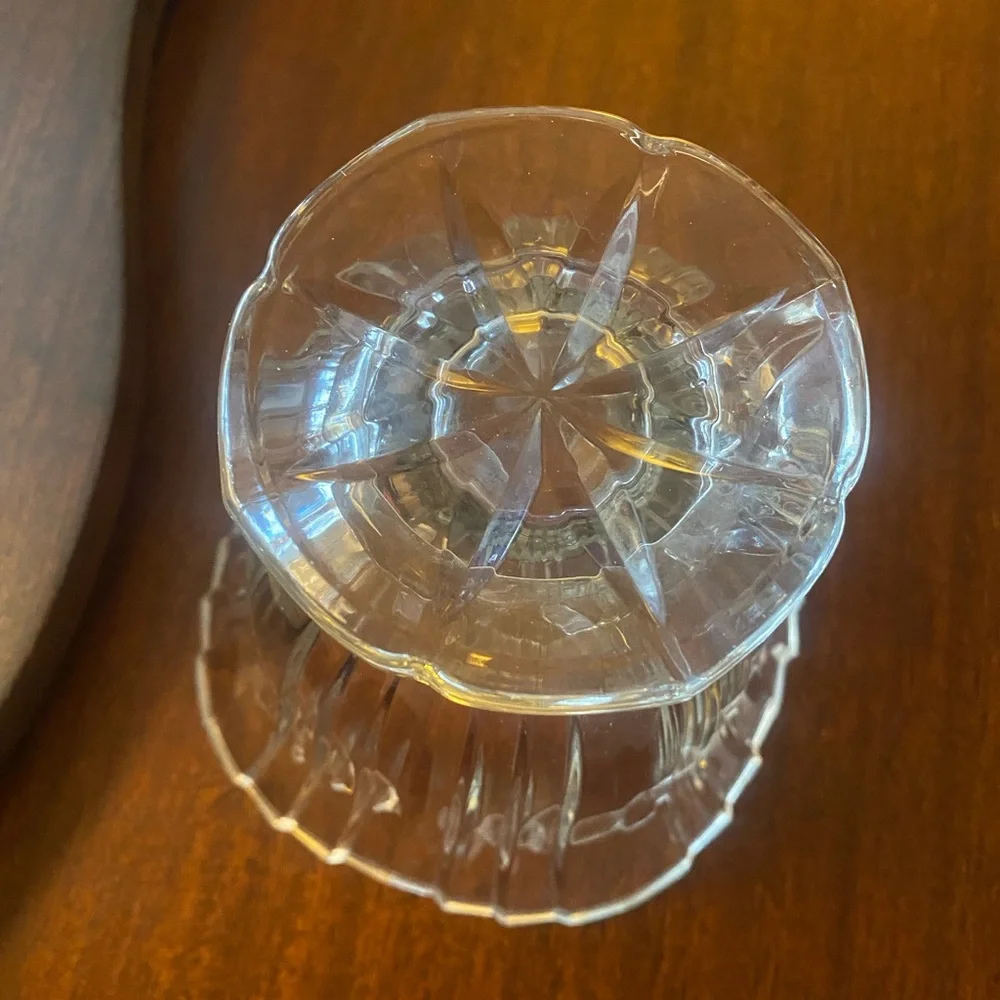 Vintage Crystal Fluted Pedestal Vase. Tulip shape. Perfect